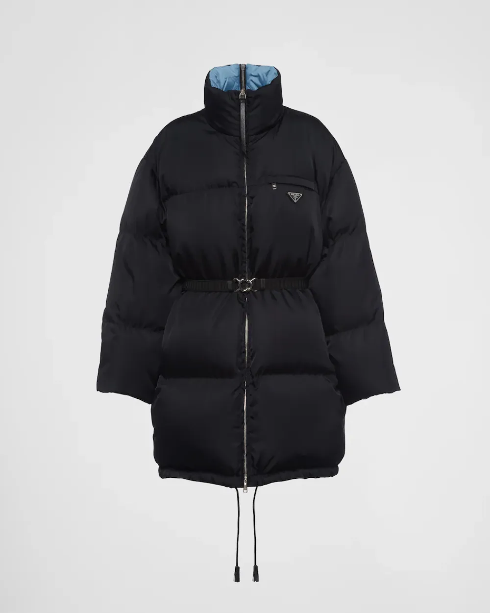 Mujer Prada COLECCIÓN FEMENINA|ROPA DE ABRIGO^Abrigo Con Capucha De Plumón Y Gabardina De Re-nylon