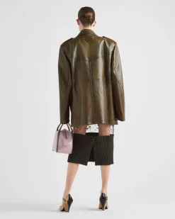 Mujer Prada ROPA DE PIEL^Abrigo Cruzado De Piel