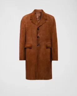 Hombre Prada ROPA DE PIEL^Abrigo De Ante
