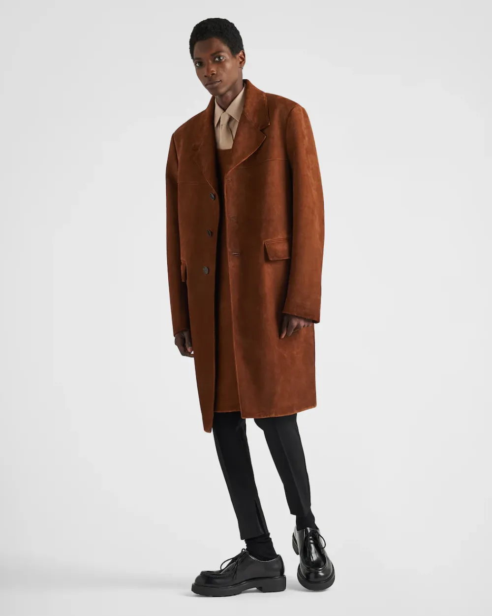 Hombre Prada ROPA DE PIEL^Abrigo De Ante