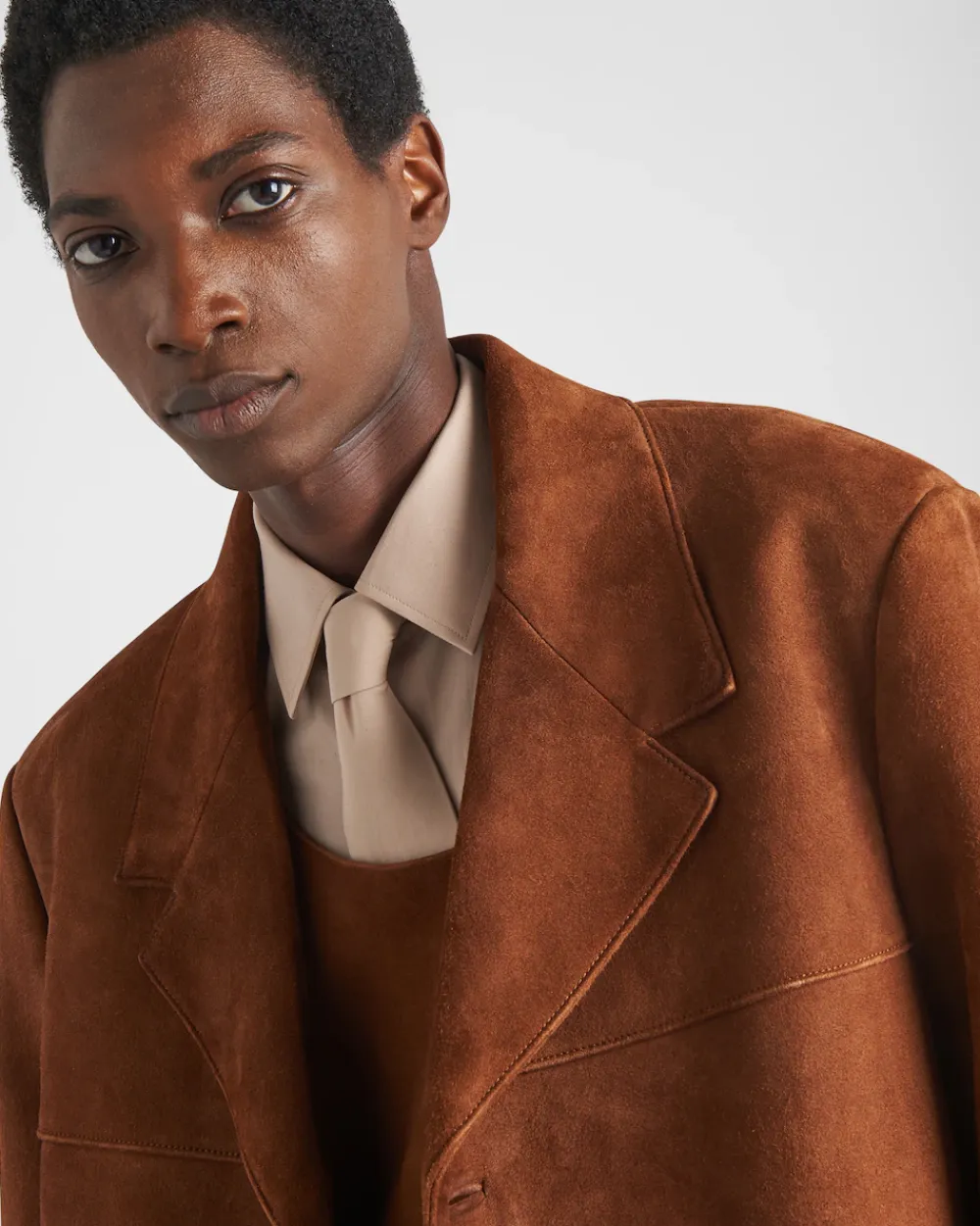 Hombre Prada ROPA DE PIEL^Abrigo De Ante