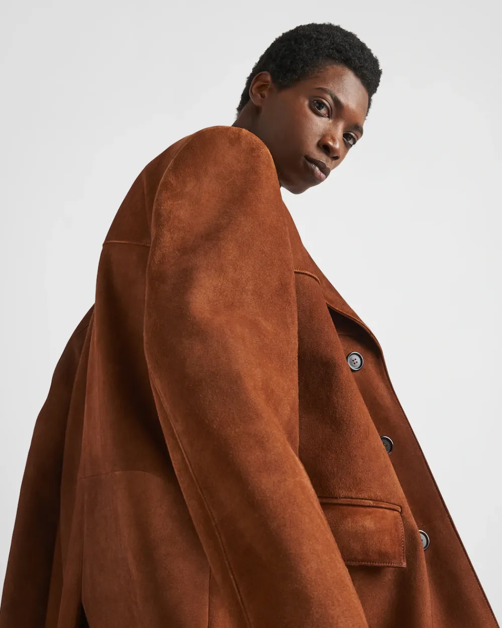 Hombre Prada ROPA DE PIEL^Abrigo De Ante