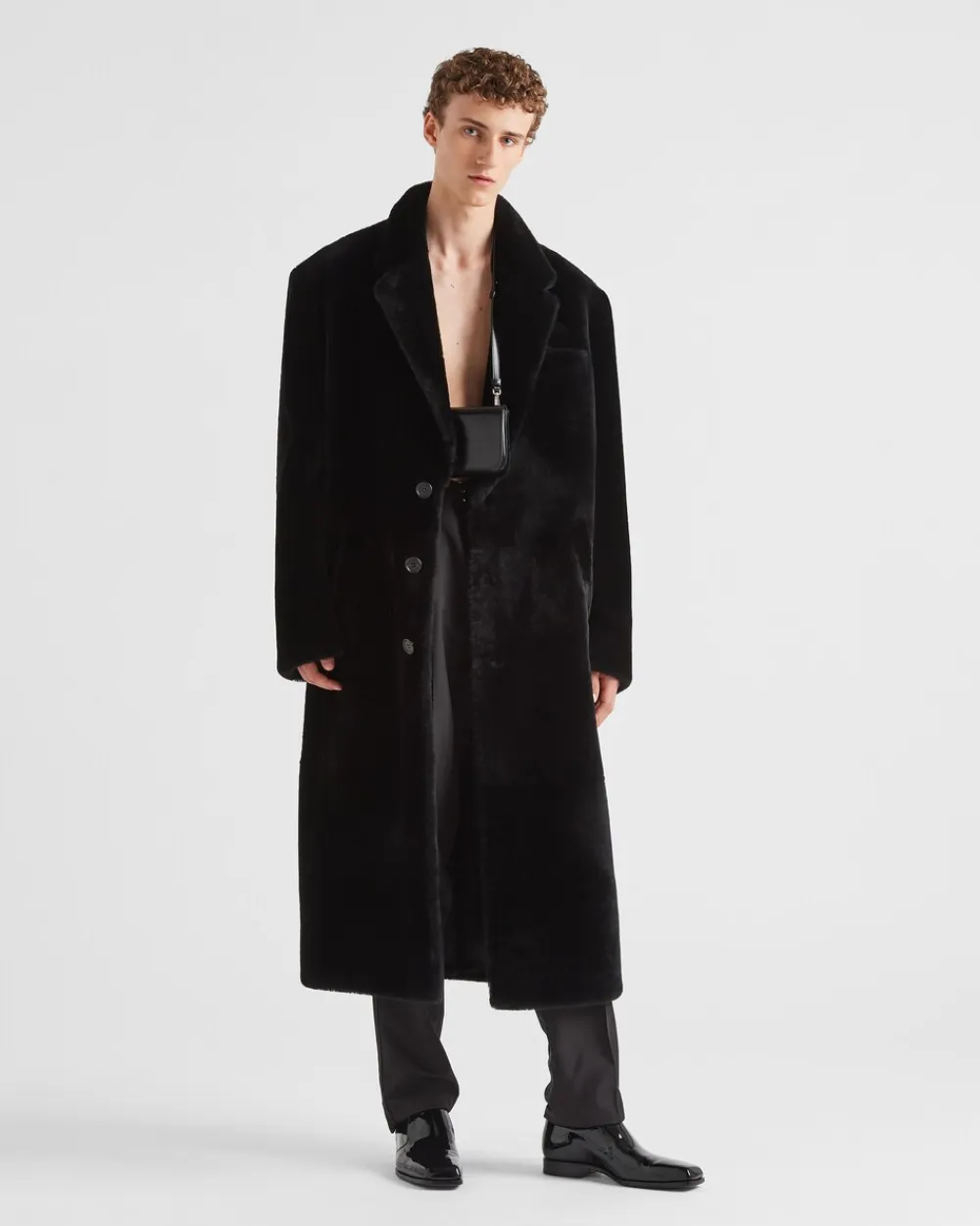 Hombre Prada ROPA DE PIEL^Abrigo De Borreguillo