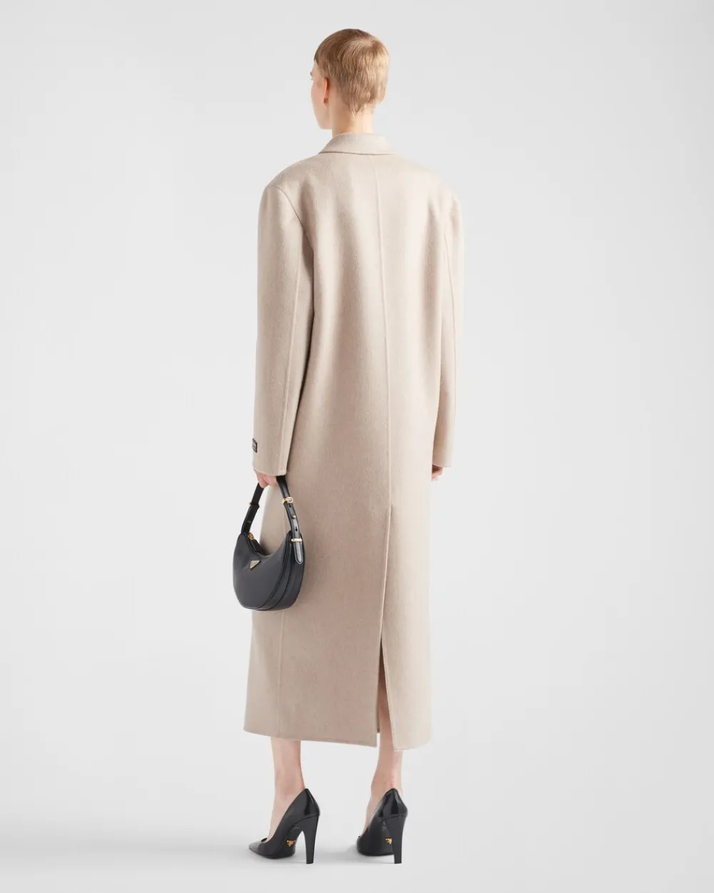 Mujer Prada CHAQUETAS Y ABRIGOS^Abrigo De Botonadura Doble En Cachemir De Terciopelo