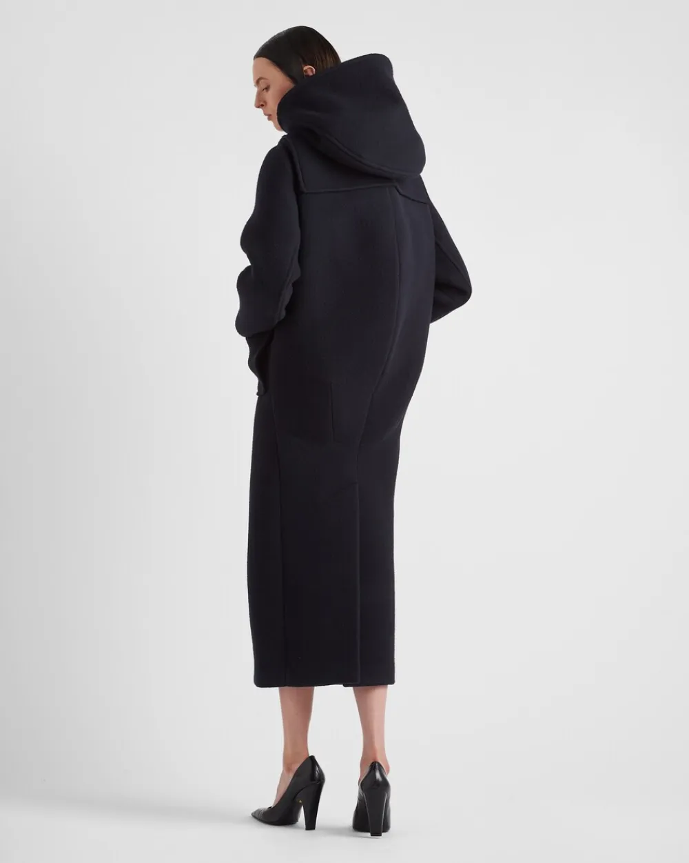Mujer Prada CHAQUETAS Y ABRIGOS^Abrigo De Botonadura Simple En Paño De Terciopelo