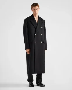 Hombre Prada CHAQUETAS Y ABRIGOS^Abrigo De Cachemir De Botonadura Doble