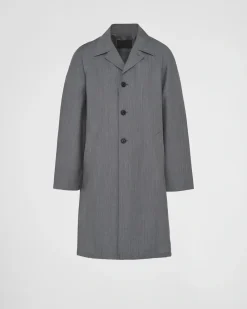 Hombre Prada CHAQUETAS Y ABRIGOS^Abrigo De Lana Y Mohair