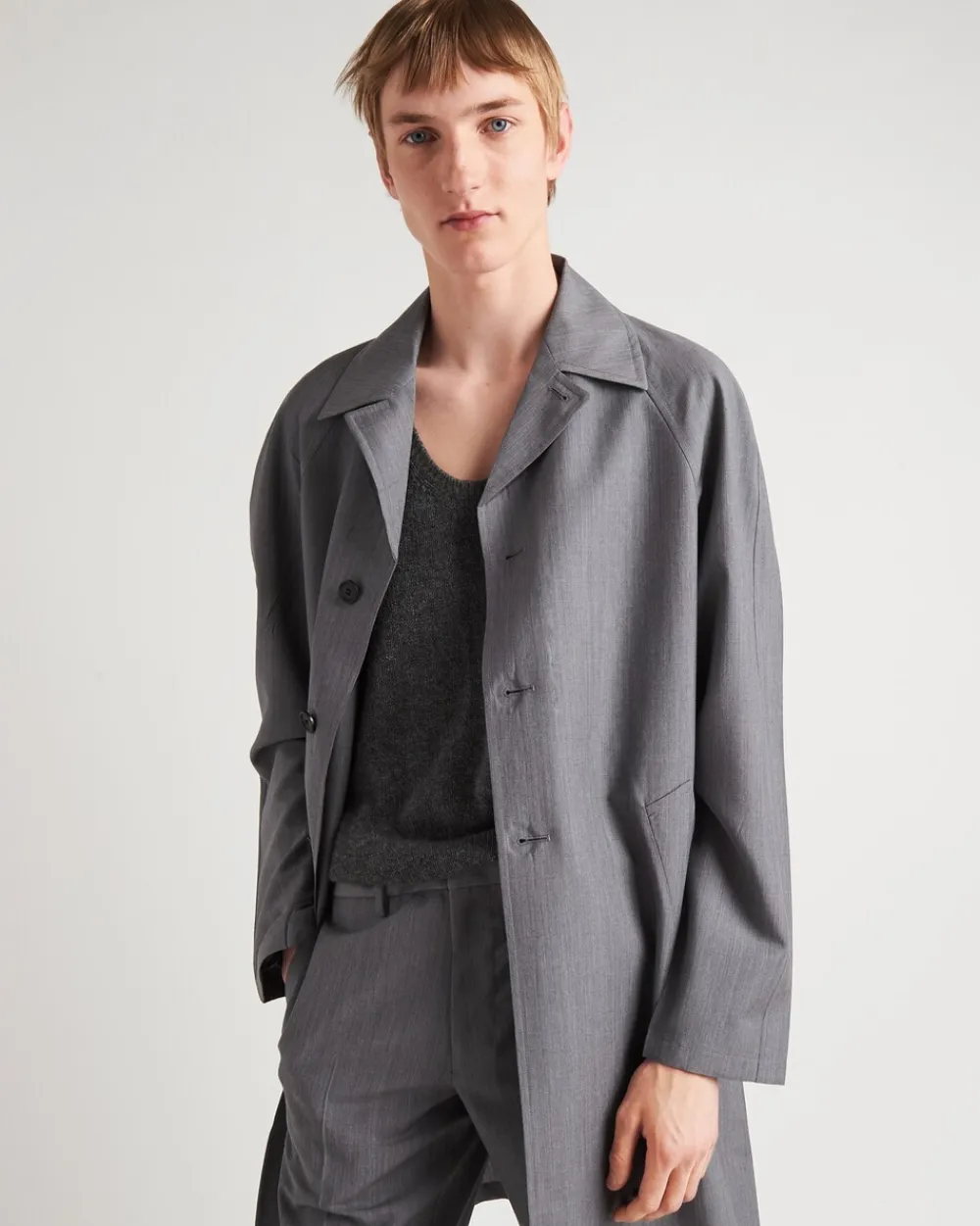 Hombre Prada CHAQUETAS Y ABRIGOS^Abrigo De Lana Y Mohair
