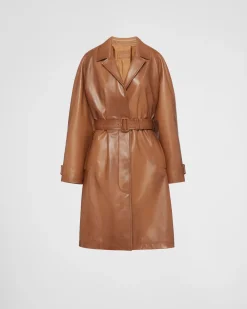 Mujer Prada ROPA DE PIEL^Abrigo De Napa