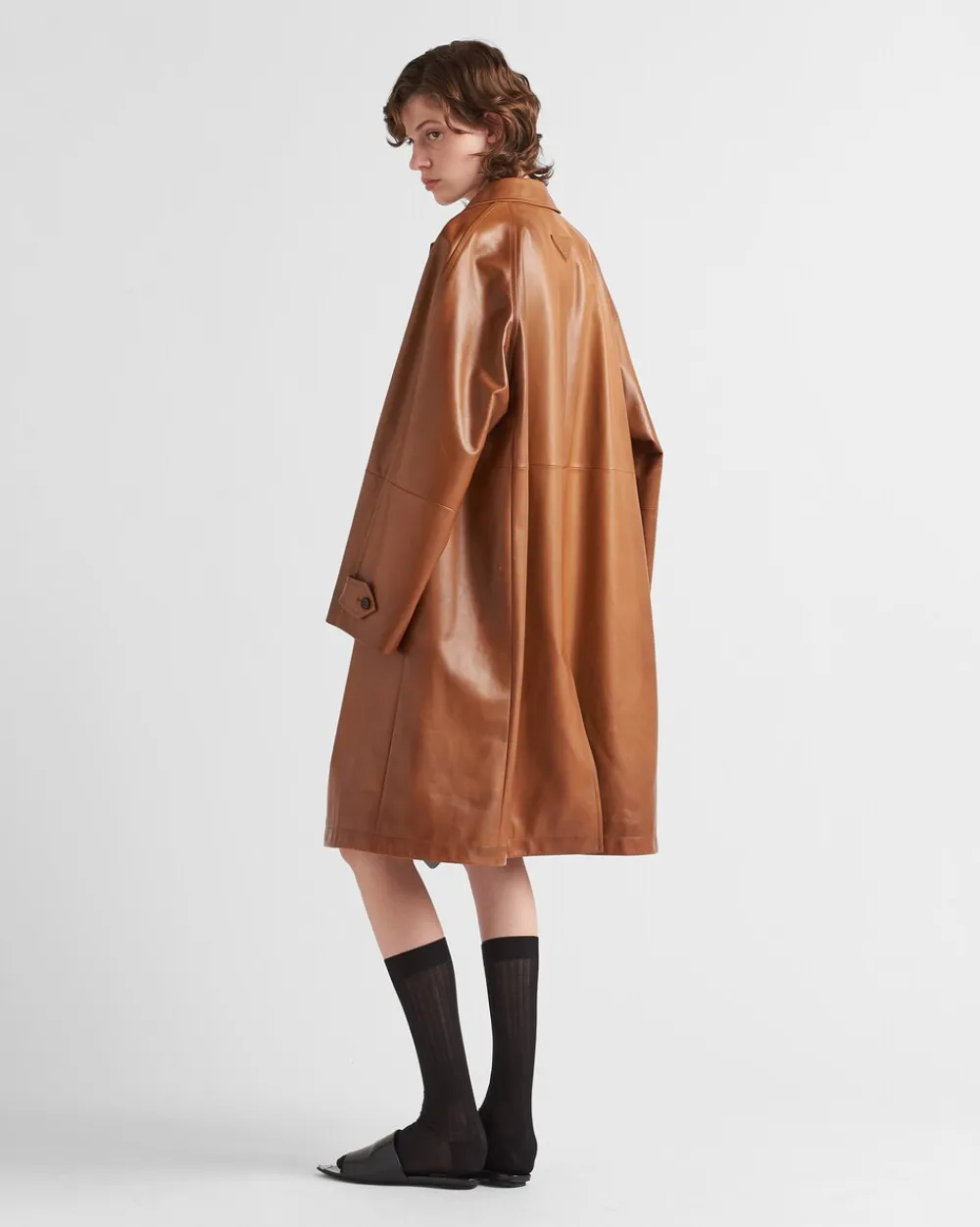 Mujer Prada ROPA DE PIEL^Abrigo De Napa