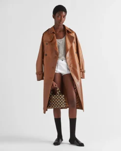 Mujer Prada ROPA DE PIEL^Abrigo De Napa