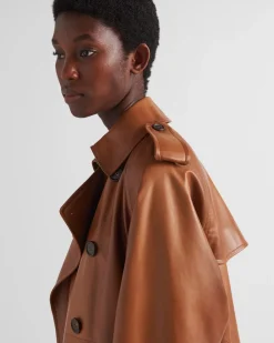 Mujer Prada ROPA DE PIEL^Abrigo De Napa