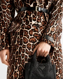 Mujer Prada ROPA DE PIEL^Abrigo De Piel De Oveja Estampada