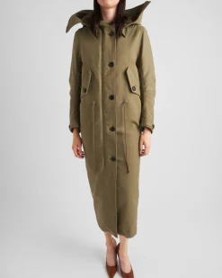 Mujer Prada CHAQUETAS Y ABRIGOS^Abrigo De Satén Y Algodón