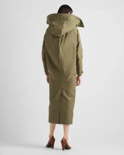 Mujer Prada CHAQUETAS Y ABRIGOS^Abrigo De Satén Y Algodón