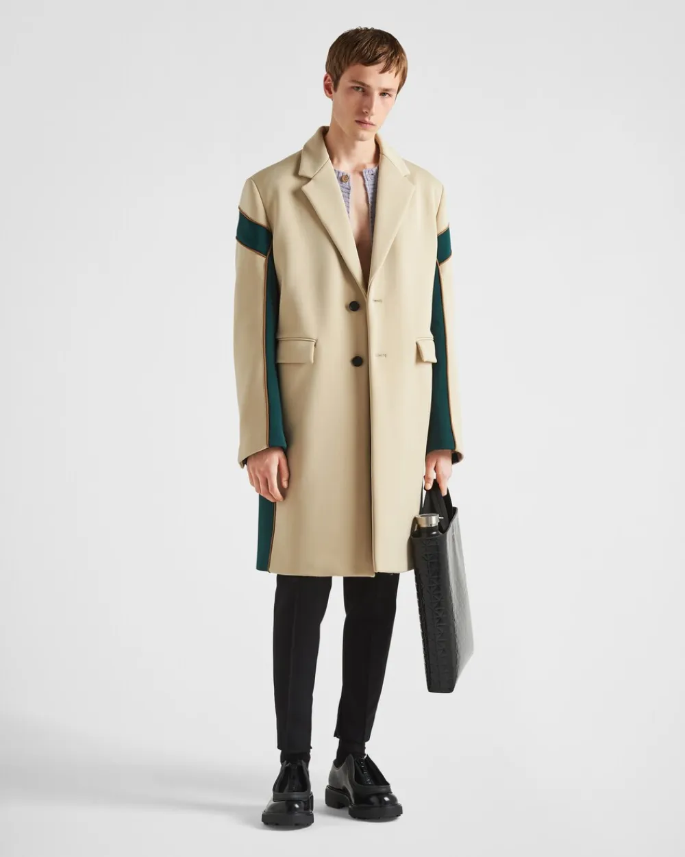 Hombre Prada CHAQUETAS Y ABRIGOS^Abrigo De Tejido Técnico