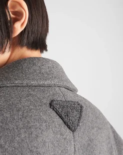 Mujer Prada CHAQUETAS Y ABRIGOS^Abrigo De Terciopelo De Botonadura Simple