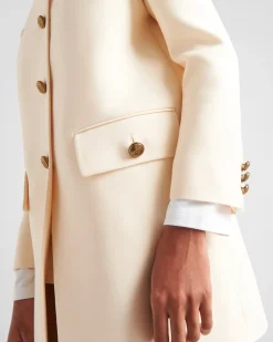 Mujer Prada CHAQUETAS Y ABRIGOS^Abrigo De Tricotina De Cruzado Simple