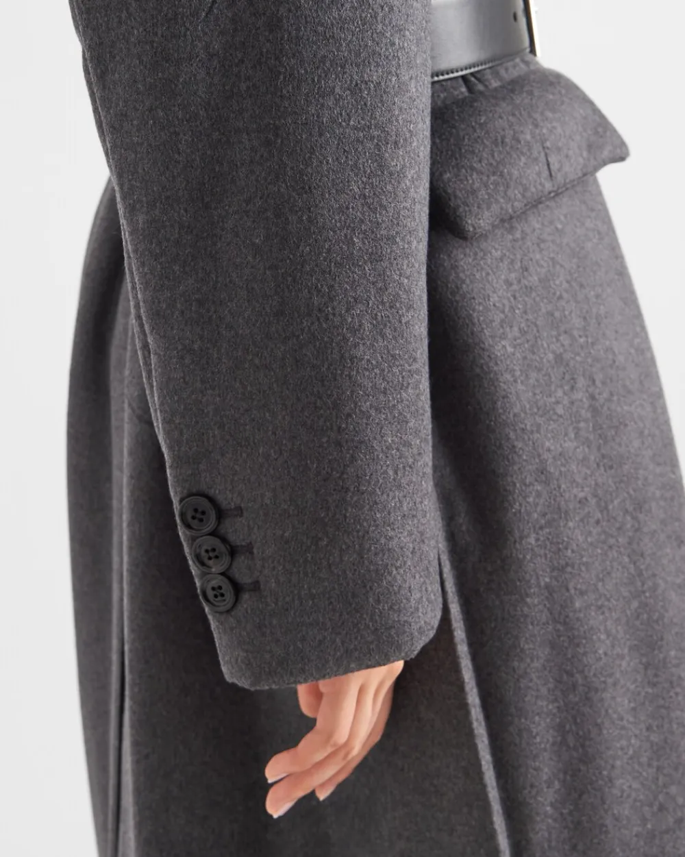 Mujer Prada CHAQUETAS Y ABRIGOS^Abrigo Recto De Cachemir Con Cinturón