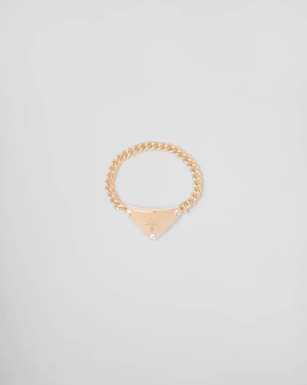 Mujer Prada COLECCIÓN DE JOYERÍA ELEGANTE^Anillo Cadena Eternal Gold: Oro Y Diamantes