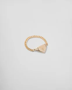 Mujer Prada COLECCIÓN DE JOYERÍA ELEGANTE^Anillo Cadena Eternal Gold: Oro Y Diamantes