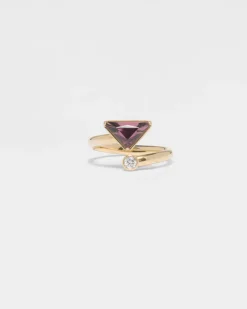 Mujer Prada COLECCIÓN DE JOYERÍA ELEGANTE^Anillo Tú Y Yo Eternal Gold