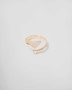Mujer Prada COLECCIÓN DE JOYERÍA ELEGANTE^Anillo Tú Y Yo Eternal Gold: Oro Y Diamantes