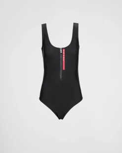 Mujer Prada ROPA^Bañador De Una Pieza De Punto Elástico