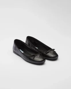Mujer Prada ZAPATOS DE SALÓN Y BAILARINAS^Bailarinas De Piel De Napa