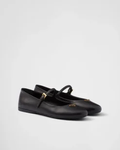 Mujer Prada ZAPATOS DE SALÓN Y BAILARINAS^Bailarinas De Piel De Napa