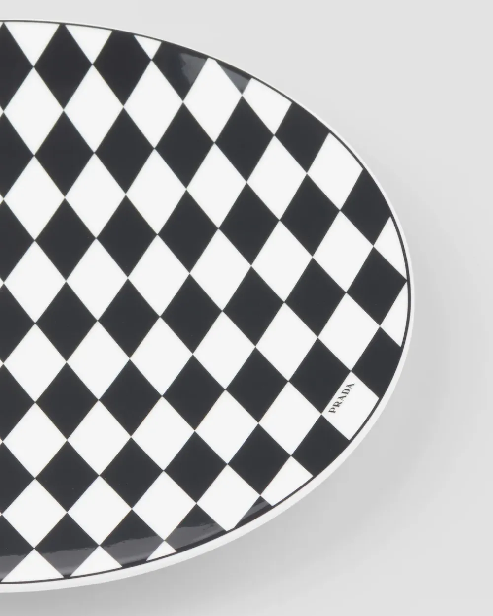 Prada PLATOS Y BOLES^Bajoplato De Porcelana - Checkerboard