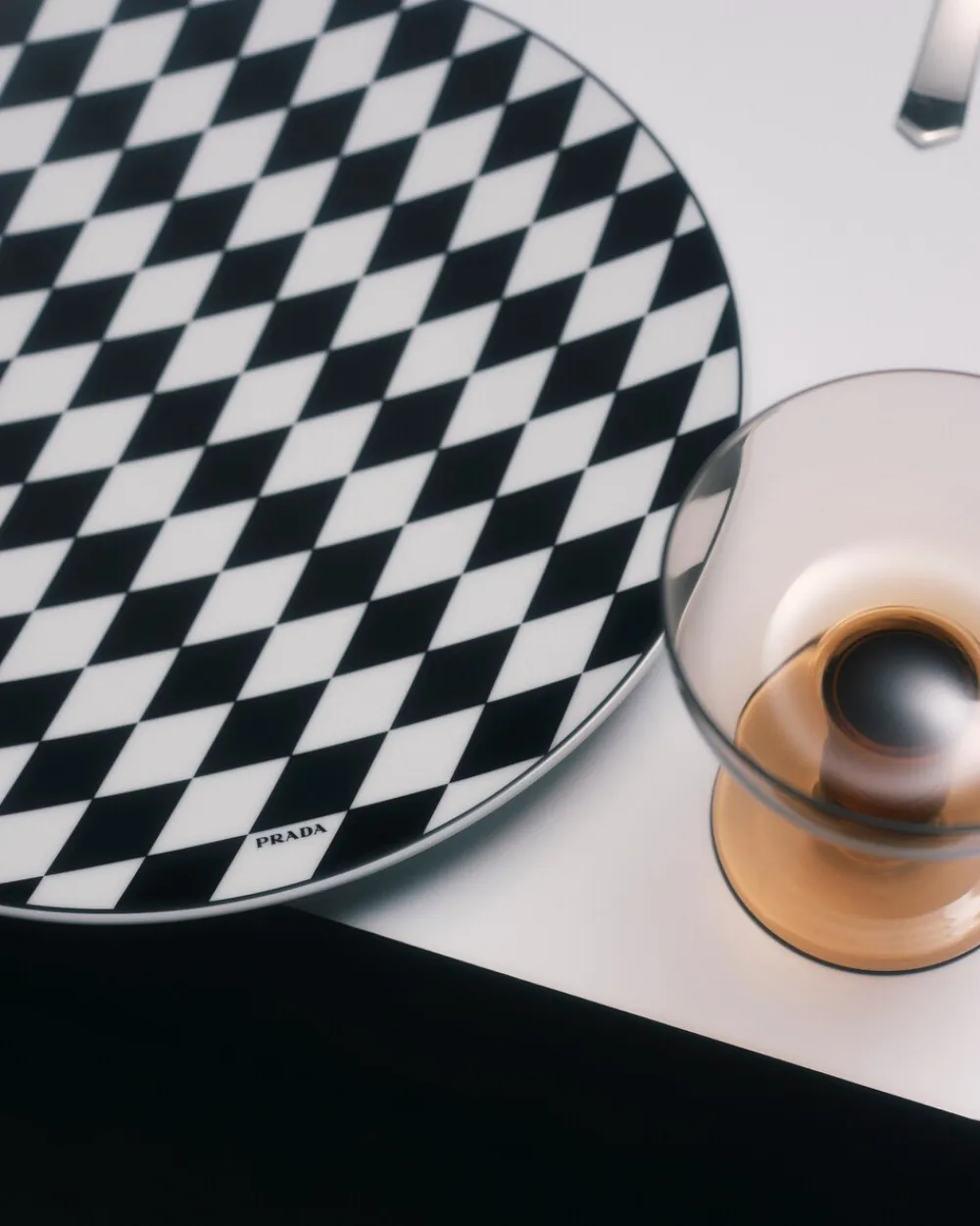 Prada PLATOS Y BOLES^Bajoplato De Porcelana - Checkerboard
