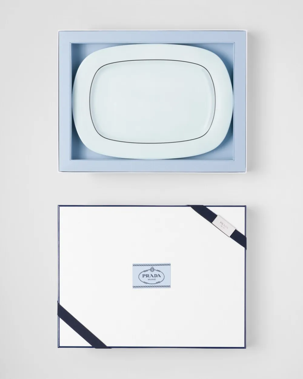 Prada BANDEJAS Y ACCESORIOS DE MESA^Bandeja Rectangular De Porcelana - Celadon