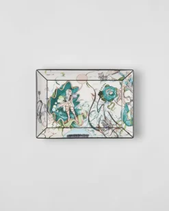Prada VELAS AROMÁTICAS Y OBJETOS DECORATIVOS^Bandeja Rectangular Grande De Porcelana Para Llaves - Florid