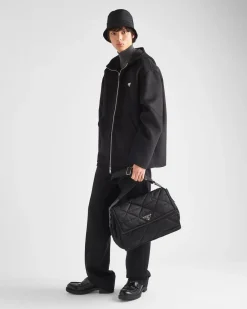 Hombre Prada COLECCIÓN MASCULINA|BOLSOS MENSAJEROS^Bandolera De Re-nylon Con Pespuntes