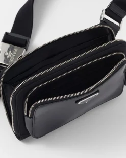 Hombre Prada MOCHILAS Y RIÑONERAS^Bandolera De Re-nylon Y Piel Cepillada