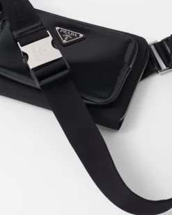 Hombre Prada MOCHILAS Y RIÑONERAS^Bandolera De Re-nylon Y Piel Cepillada