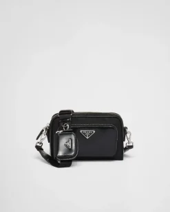 Hombre Prada BOLSOS MENSAJEROS^Bandolera De Re-nylon Y Piel Cepillada