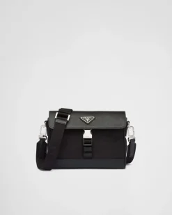 Hombre Prada BOLSOS MENSAJEROS^Bandolera De Re-nylon Y Piel Saffiano