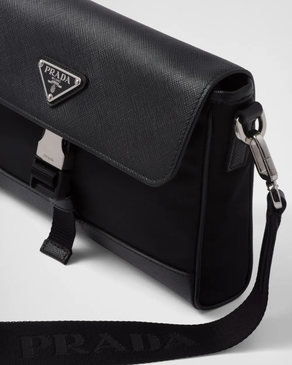 Hombre Prada BOLSOS MENSAJEROS^Bandolera De Re-nylon Y Piel Saffiano