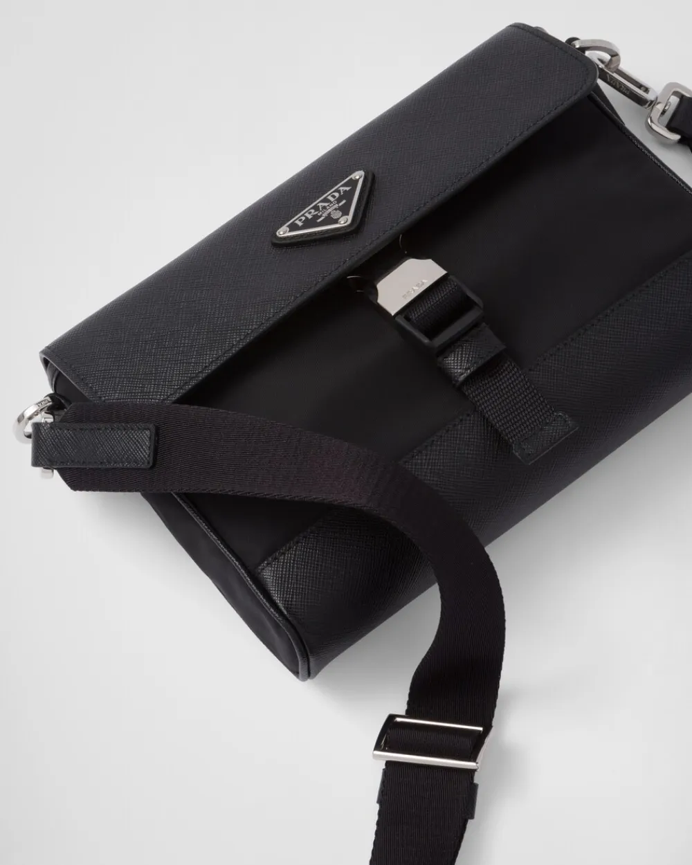 Hombre Prada BOLSOS MENSAJEROS^Bandolera De Re-nylon Y Piel Saffiano