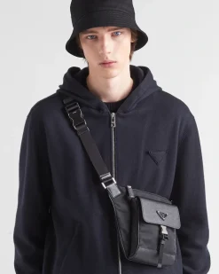 Hombre Prada BOLSOS MENSAJEROS^Bandolera De Re-nylon Y Piel Saffiano