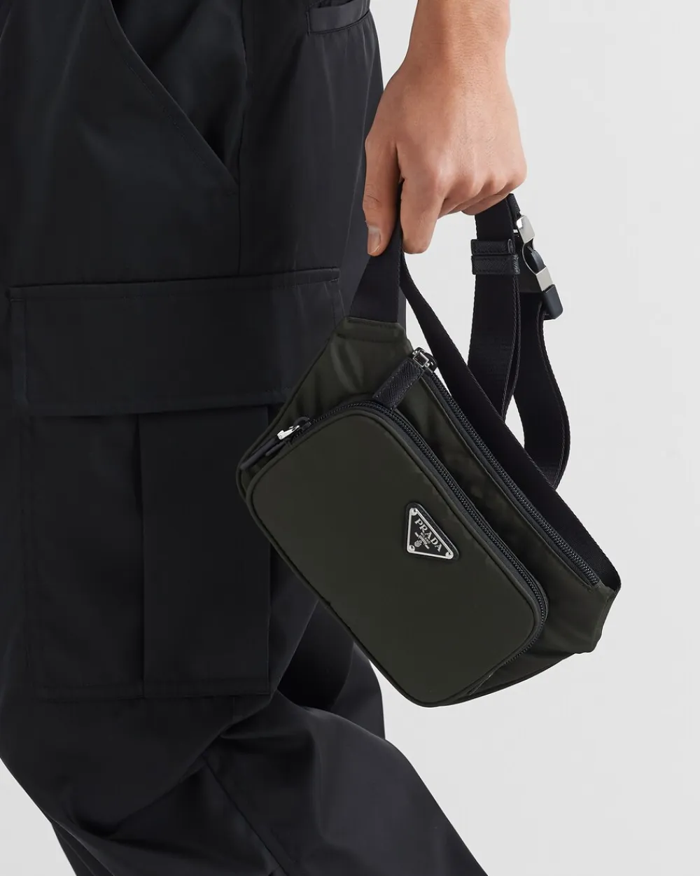 Prada COLECCIÓN MASCULINA^Bandolera De Re-nylon Y Piel Saffiano