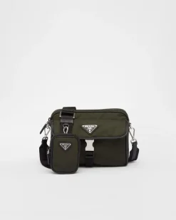 Hombre Prada COLECCIÓN MASCULINA|BOLSOS MENSAJEROS^Bandolera De Re-nylon Y Piel Saffiano