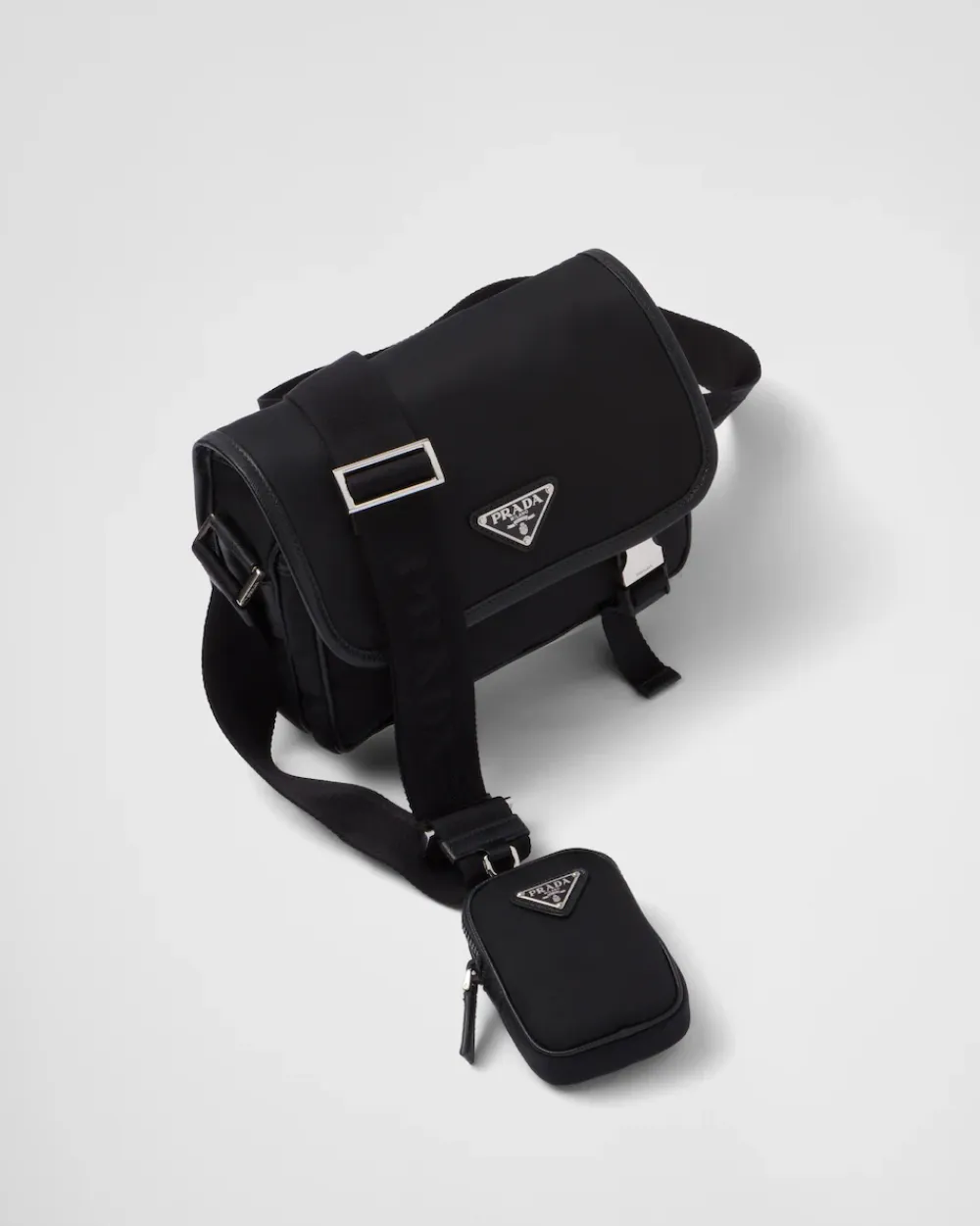 Mujer/Hombre Prada COLECCIÓN MASCULINA|BOLSOS MENSAJEROS^Bandolera De Re-nylon Y Piel Saffiano
