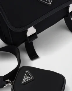Mujer/Hombre Prada COLECCIÓN MASCULINA|BOLSOS MENSAJEROS^Bandolera De Re-nylon Y Piel Saffiano