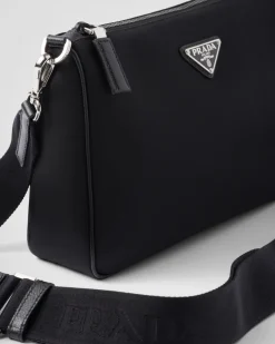 Hombre Prada COLECCIÓN MASCULINA|BOLSOS MENSAJEROS^Bandolera De Re-nylon Y Piel Saffiano