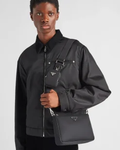 Hombre Prada COLECCIÓN MASCULINA|BOLSOS MENSAJEROS^Bandolera De Re-nylon Y Piel Saffiano