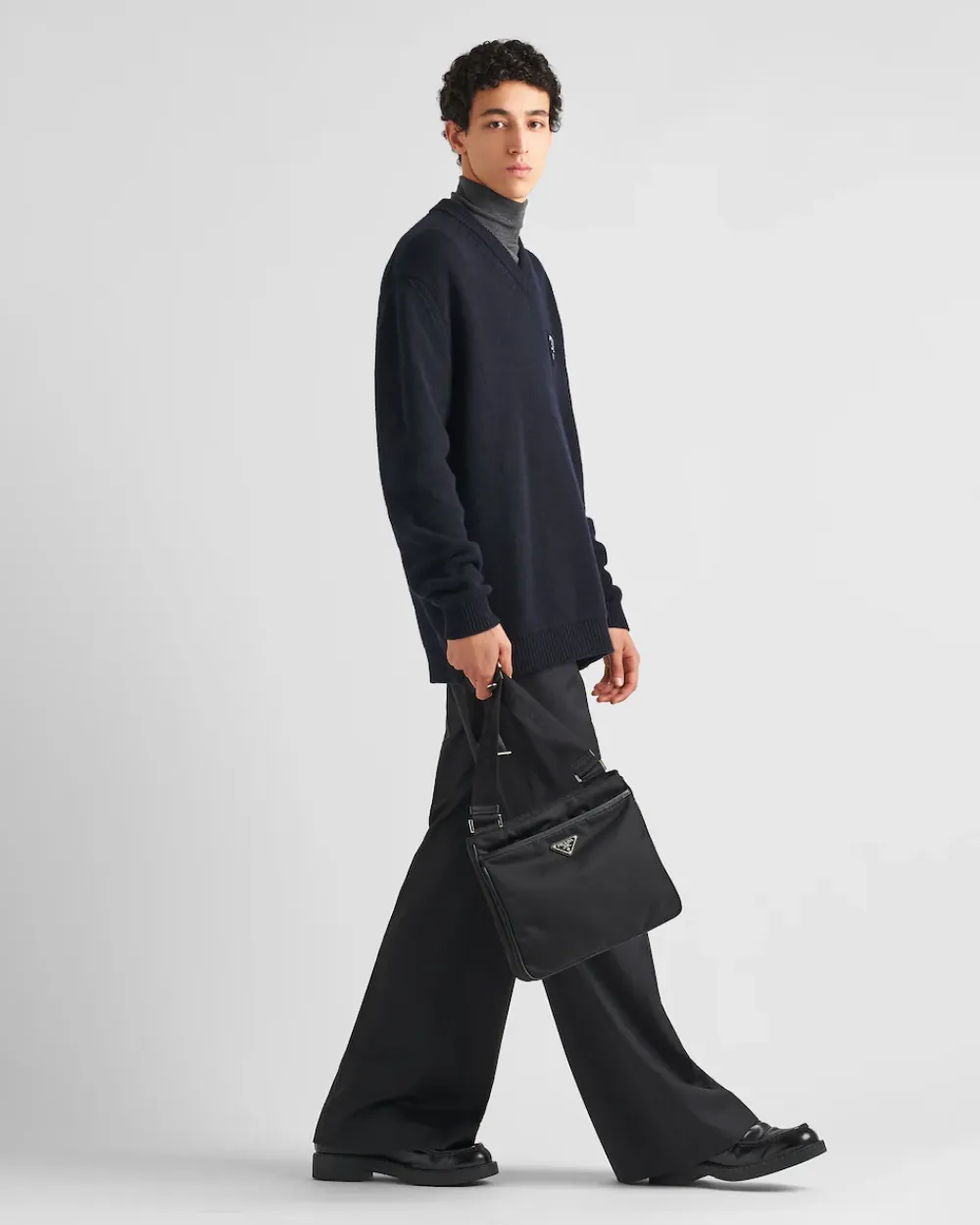 Mujer/Hombre Prada COLECCIÓN MASCULINA|BOLSOS MENSAJEROS^Bandolera De Re-nylon Y Piel Saffiano