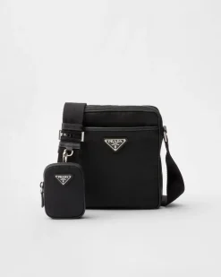Hombre Prada COLECCIÓN MASCULINA|BOLSOS MENSAJEROS^Bandolera De Re-nylon Y Piel Saffiano
